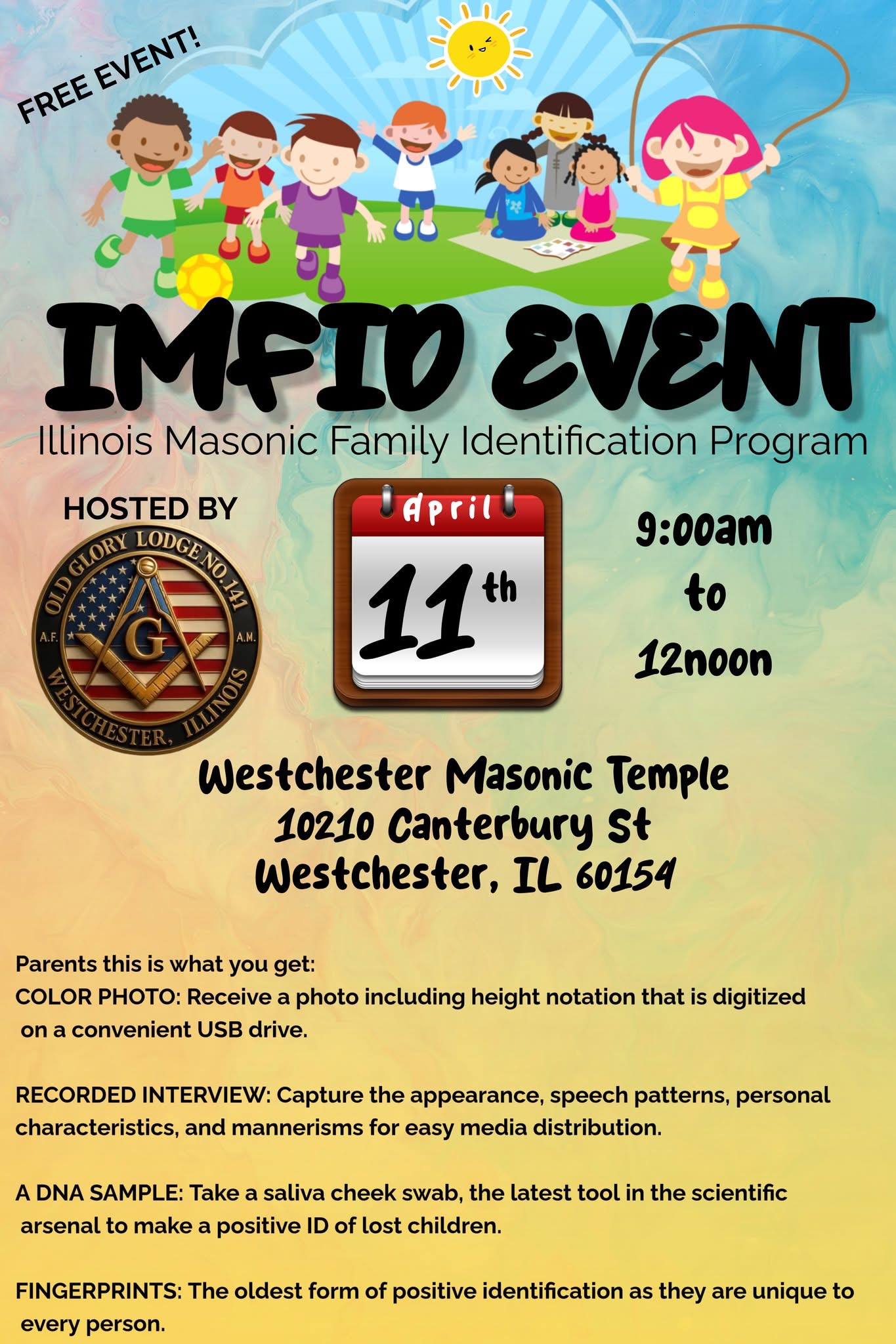 Free Child Safety ID Event Coming to Westchester Masonic Temple April 11th