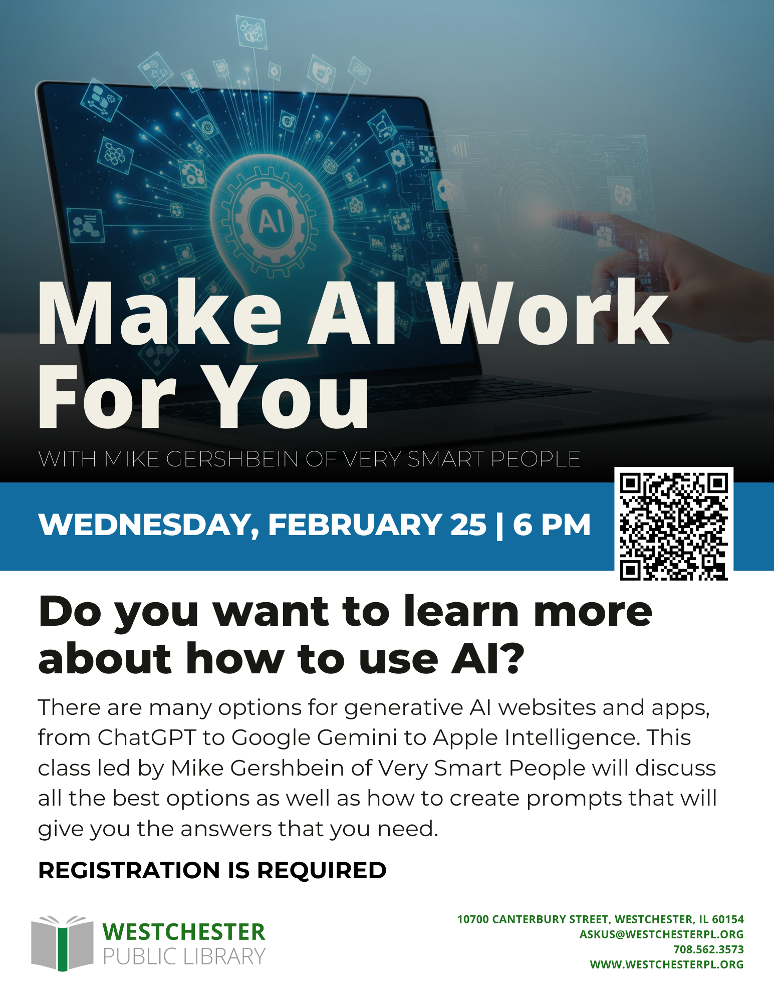 Learn to Harness AI Technology at Westchester Public Library Workshop