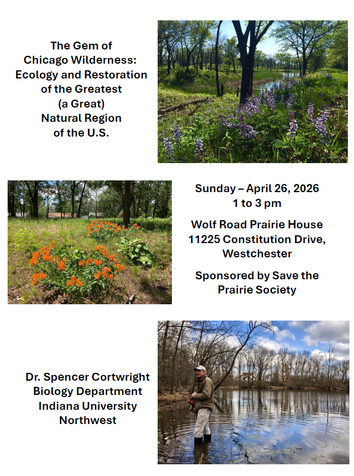 Expert to Discuss Chicago Wilderness Ecology at Wolf Road Prairie House
