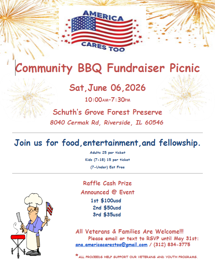 America Cares Too Community BBQ Fundraiser Picnic Supports Veterans and Youth Programs
